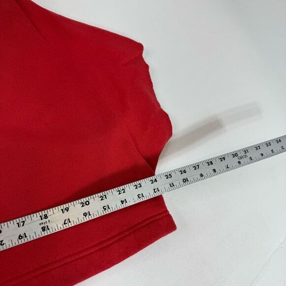 Good American Sweatshirt Womens XL (4) Cropped Chunky Pullover Short Sleeve Red - Picture 6 of 9
